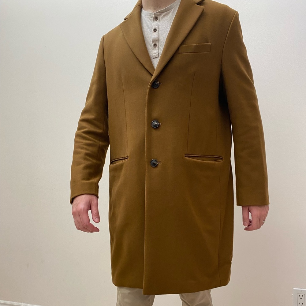 WOOL COAT - CAMEL - BANANA REPUBLIC Mens XL